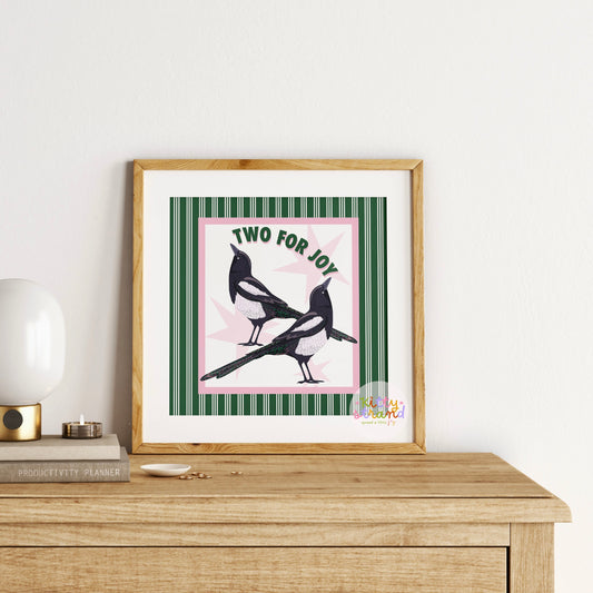 Two For Joy, Magpie Wall Art