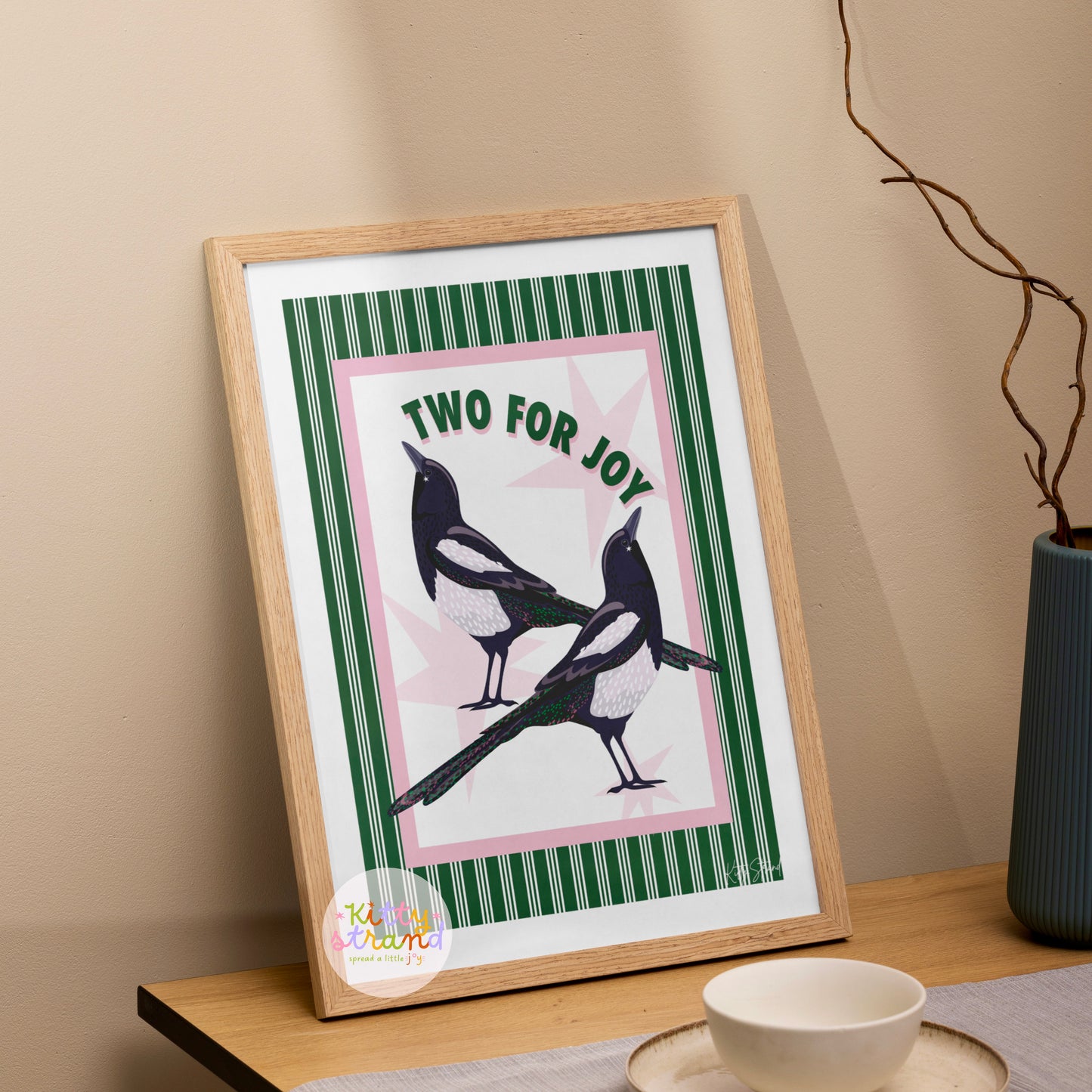 Two For Joy, Magpie Wall Art