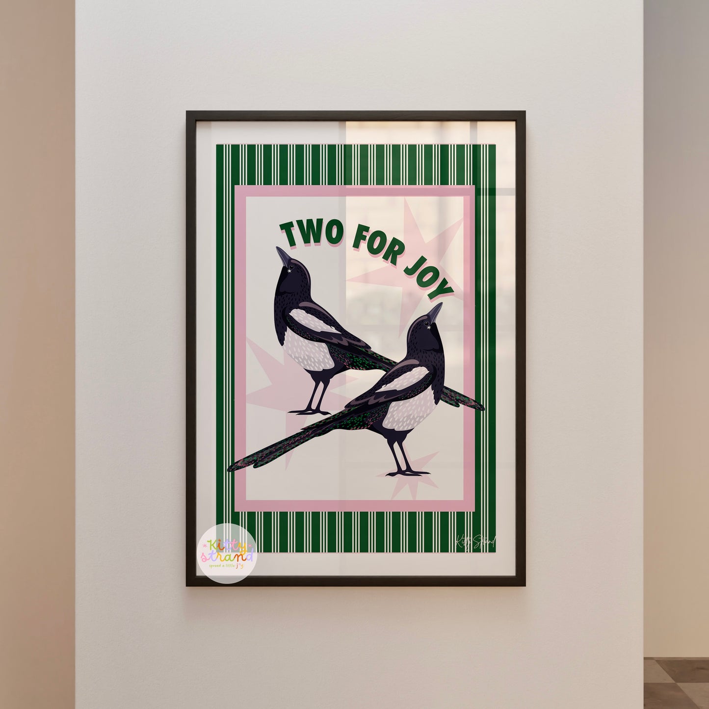 Two For Joy, Magpie Wall Art