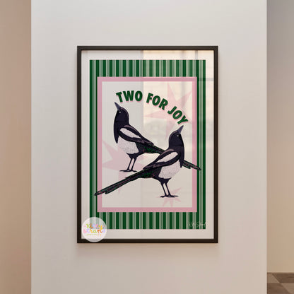 Two For Joy, Magpie Wall Art
