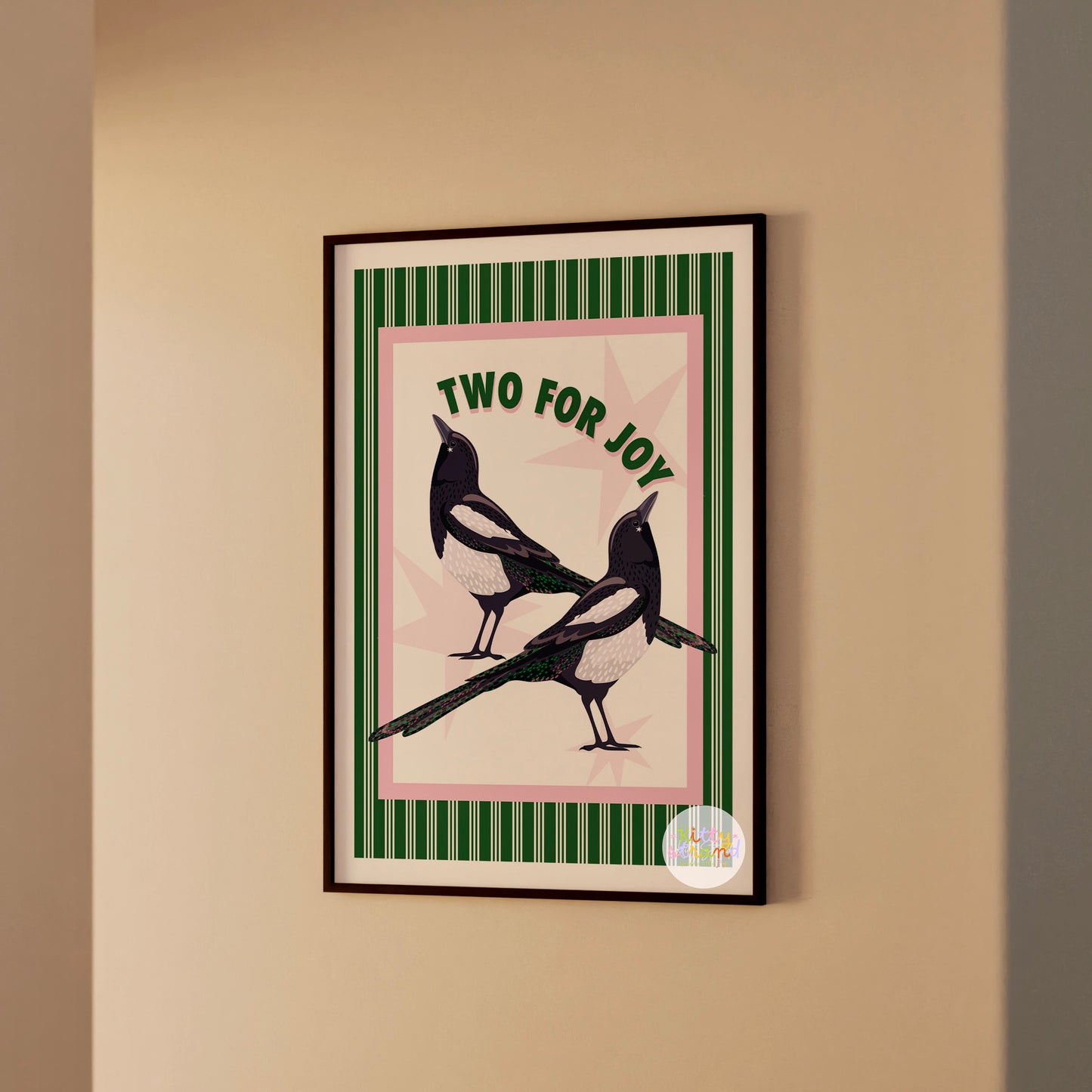 Two For Joy, Magpie Wall Art