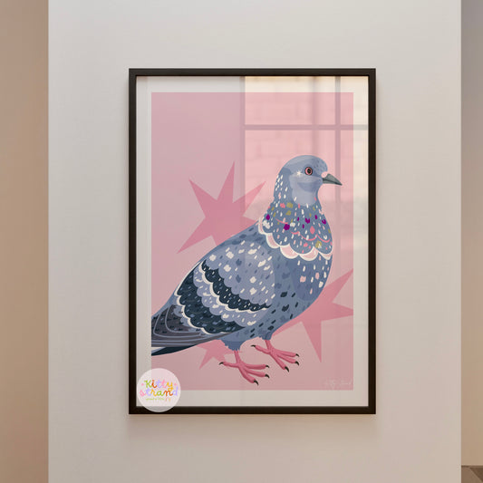 Pink Pigeon Art Print