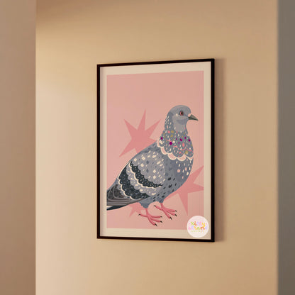 Pink Pigeon Art Print