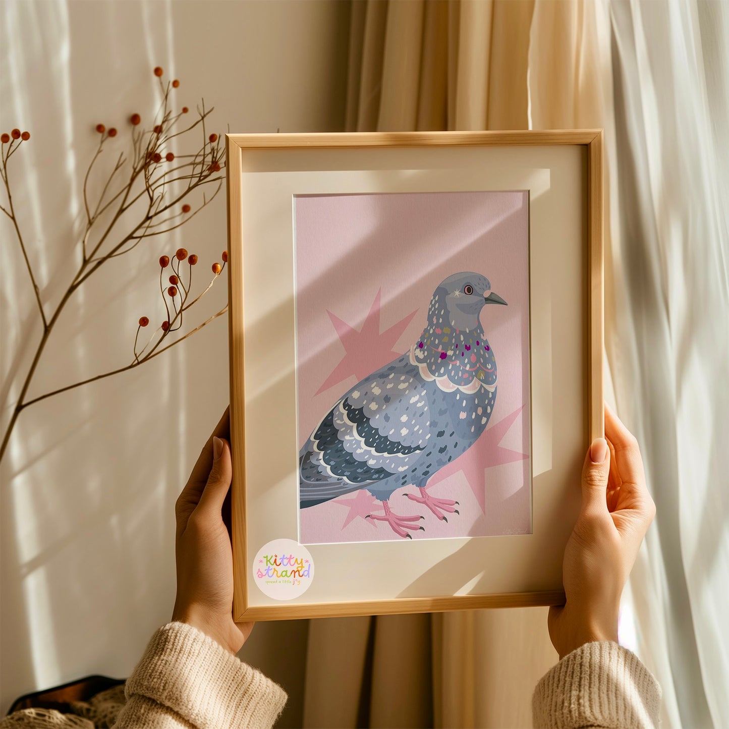 Pink Pigeon Art Print