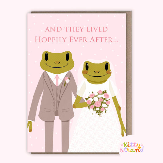 Happily Ever After, Frog Wedding Card