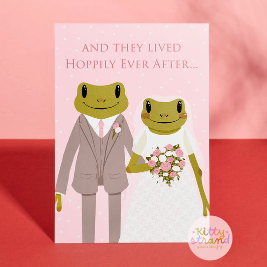 Happily Ever After, Frog Wedding Card