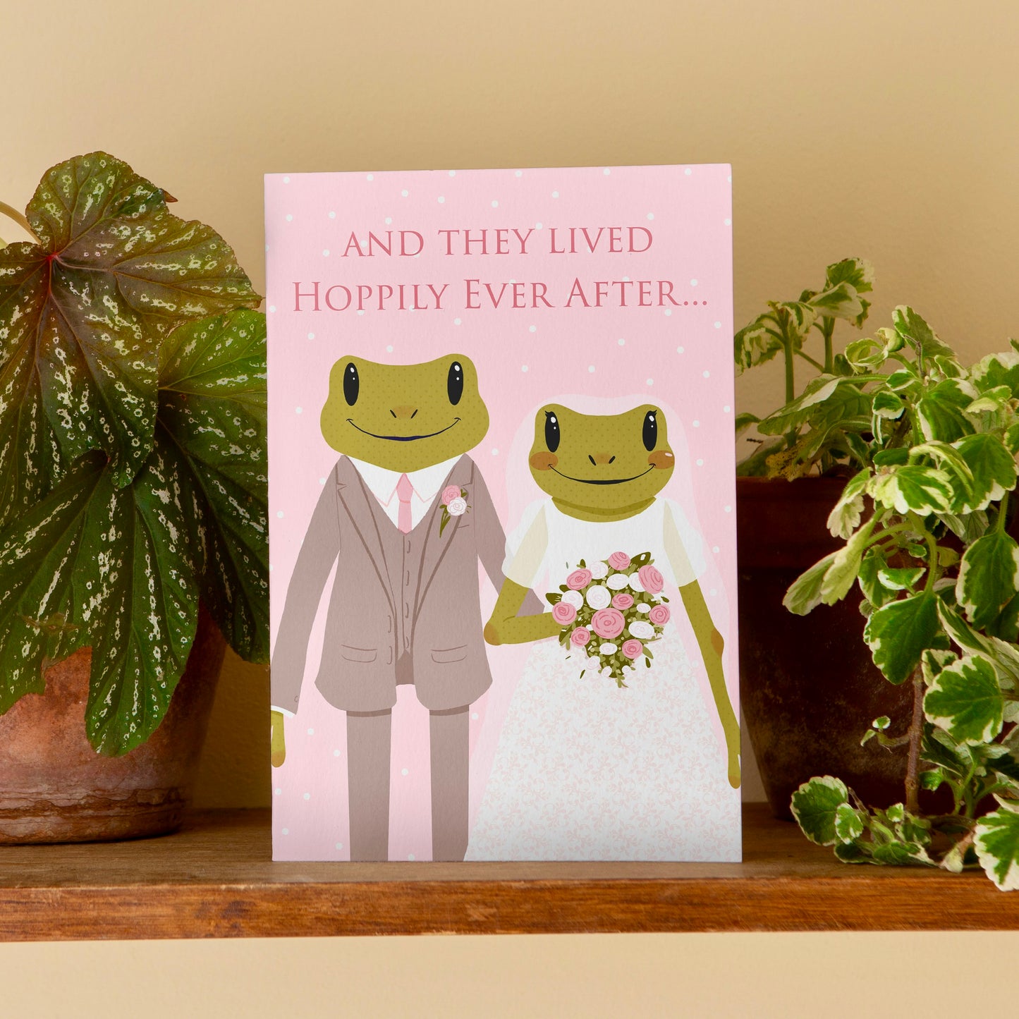 Happily Ever After, Frog Wedding Card