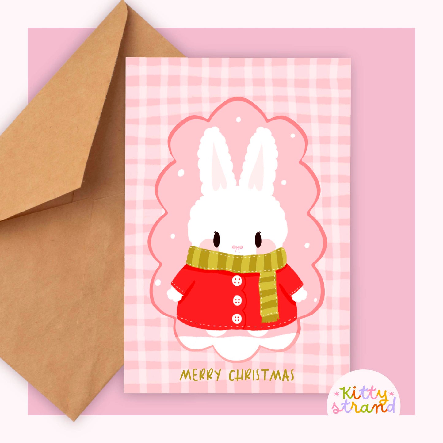 Festive Bunny Christmas Card
