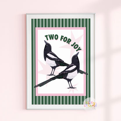 Two For Joy, Magpie Wall Art