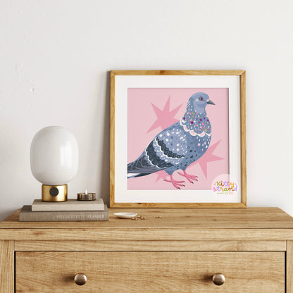 Pink Pigeon Art Print