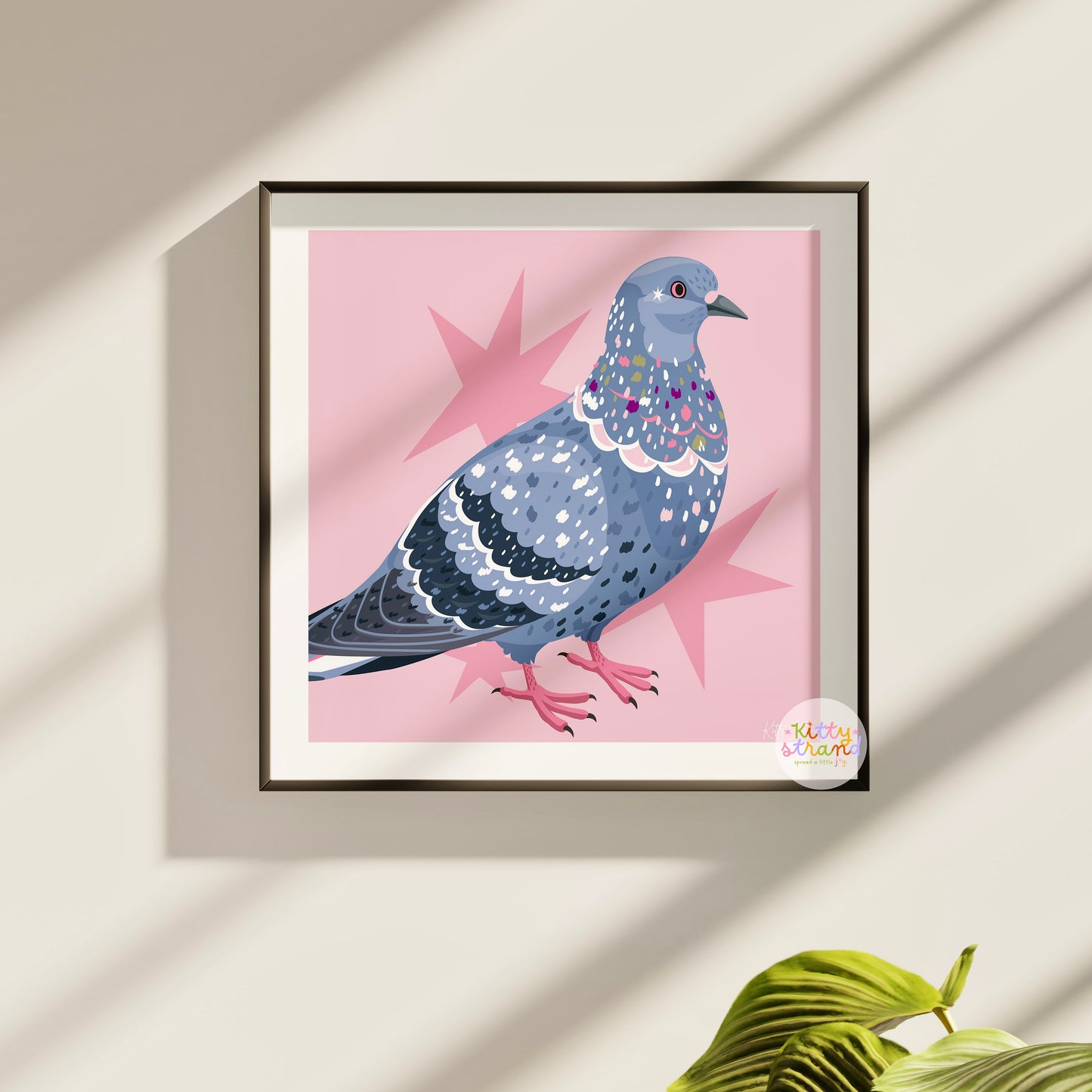 Pink Pigeon Art Print
