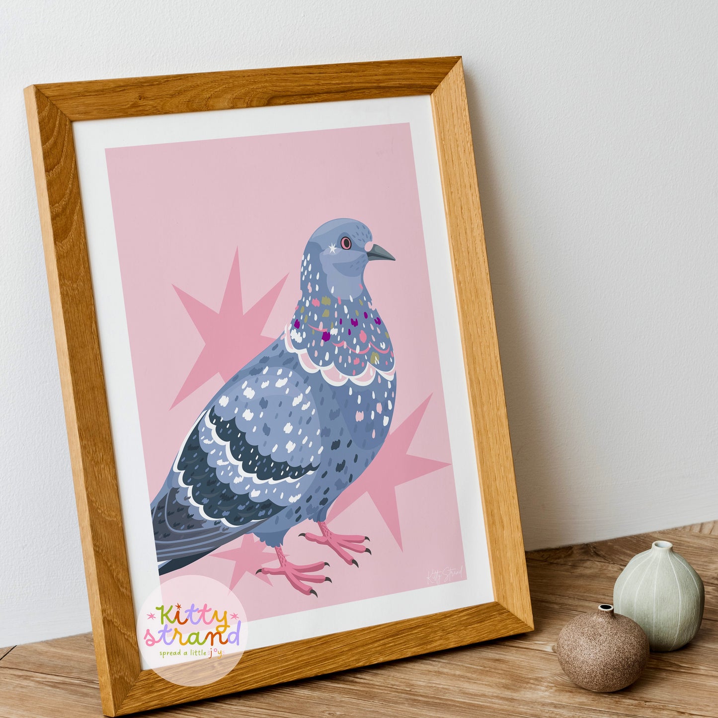 Pink Pigeon Art Print
