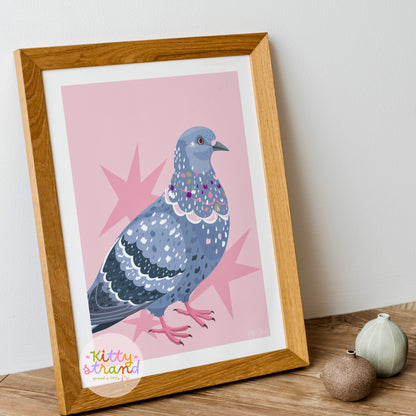 Pink Pigeon Art Print