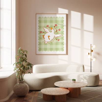 Modern living room with a white sofa, coffee table, and decorative wall art.
