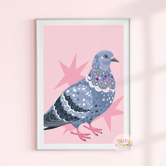 Pink Pigeon Art Print