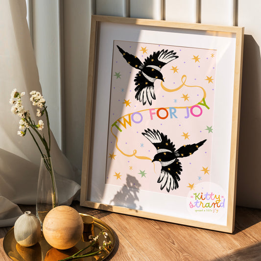 Two For Joy, Magpie Wall Art