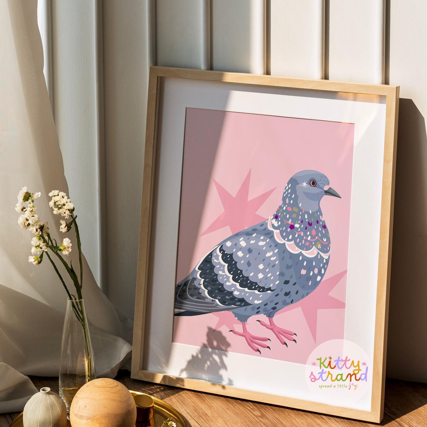 Pink Pigeon Art Print